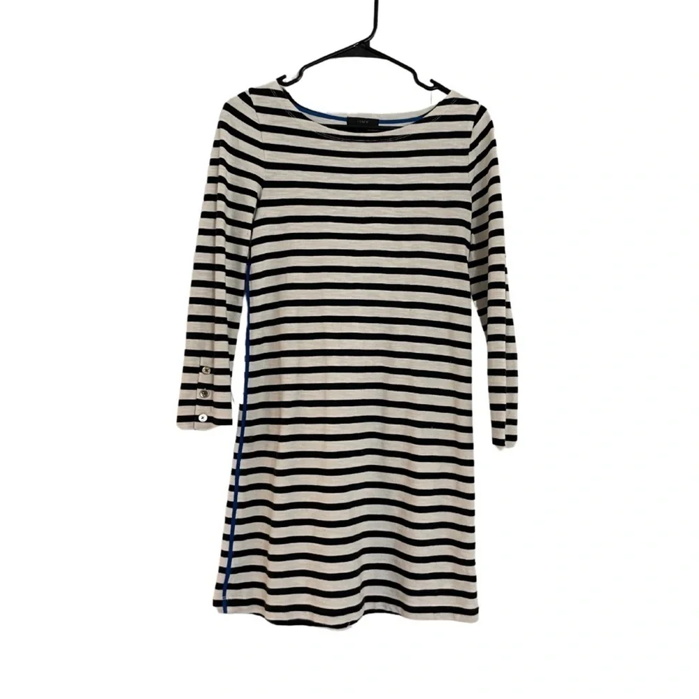 Jcrew Stripped Nautical Boat Neck‎ Dress